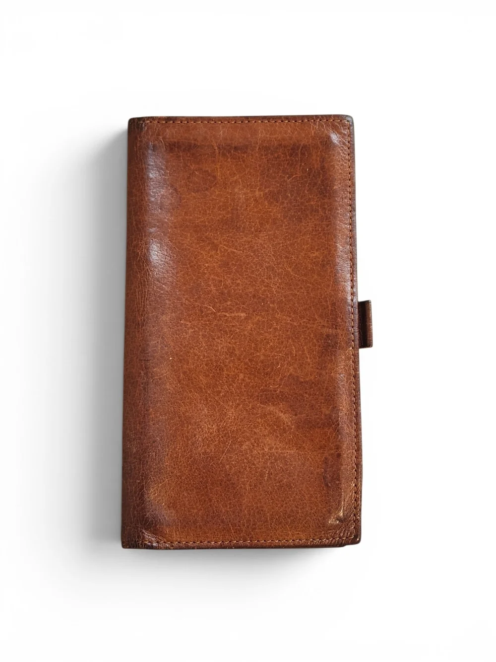Vintage Coach Brown Leather Long Wallet Checkbook Notebook